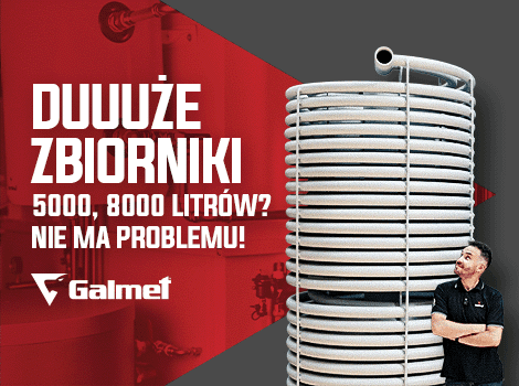  Duże zbiorniki Galmet: standard do 5000 l i wykonania specjalne do 8000 l
