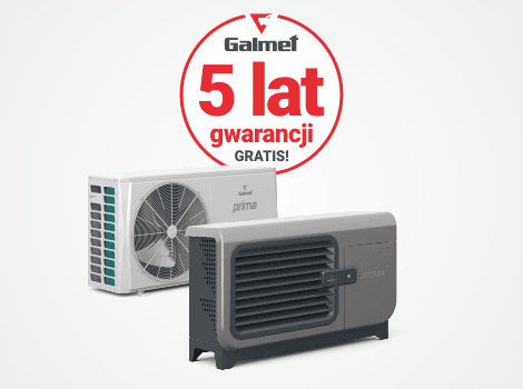 5 lat gwarancji na pompy ciepła Galmet