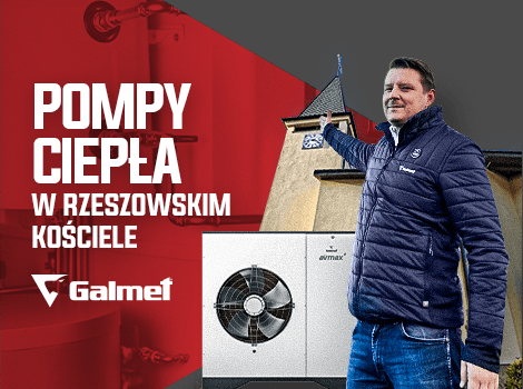 Kościół i plebania ogrzewane pompami ciepła Galmet