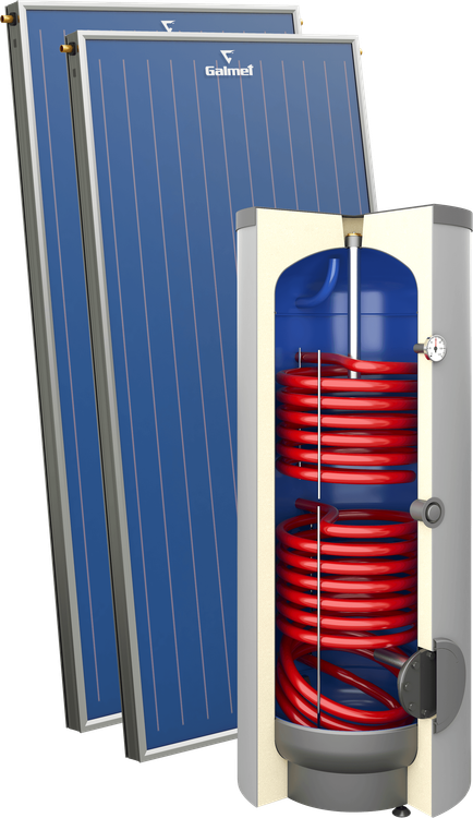 Zestawy z kolektorami płaskimi, miedzianymi